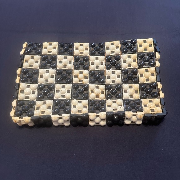 Black and White Checkered Clutch - Picture 2 of 5